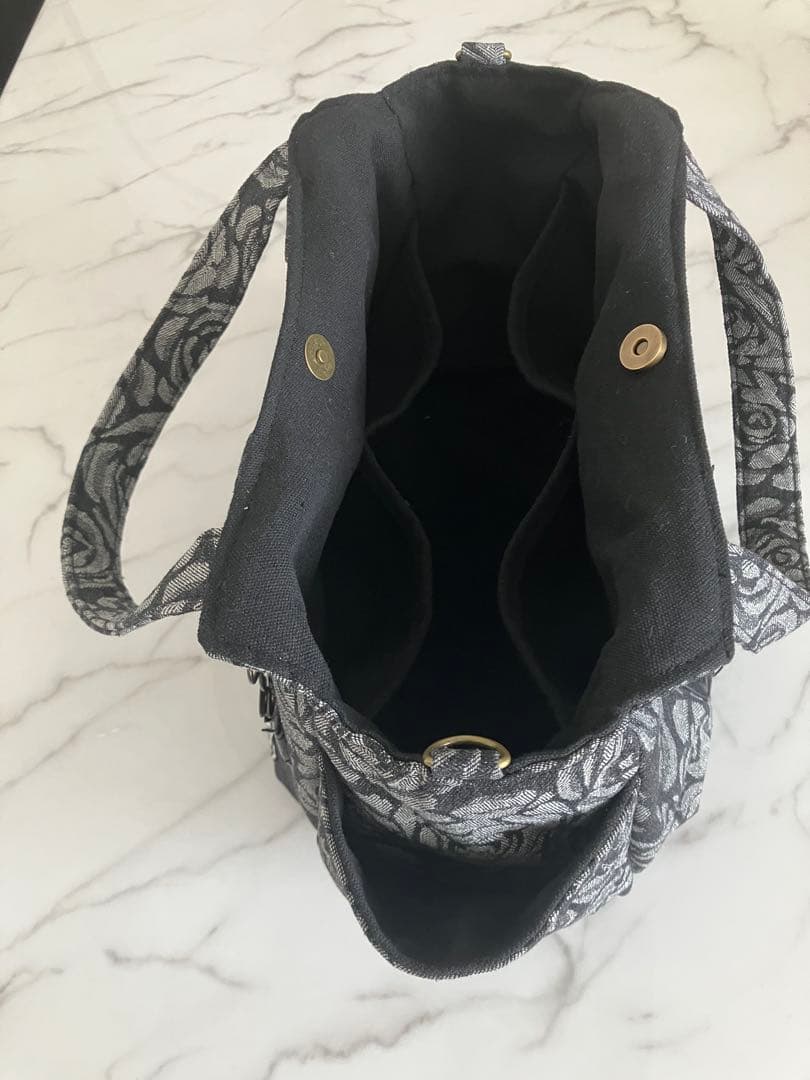 967 喜こんぶちゃん大きめデニムリメイクバック　オーバーオールデニム