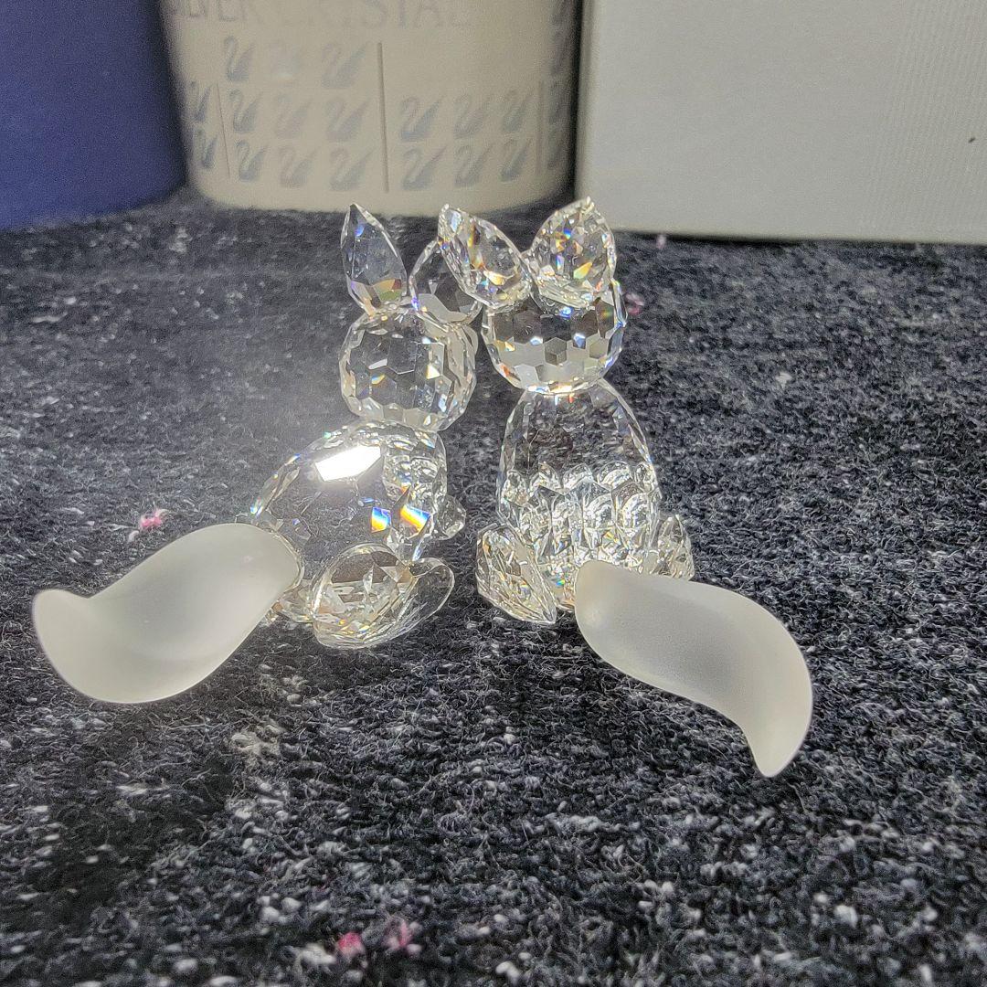 01 SWAROVSKI スワロフスキー 置物 リス、キツネ 3点セット