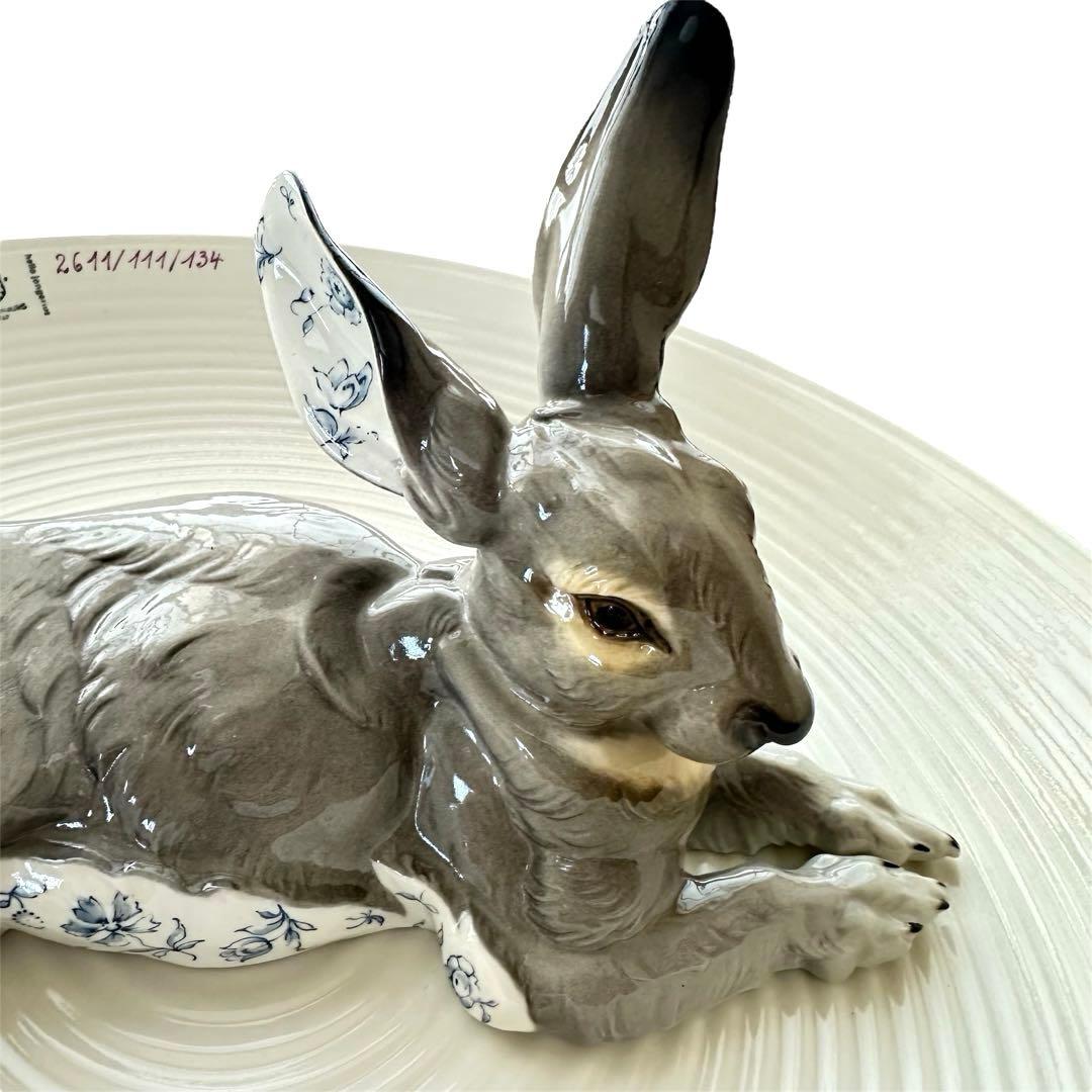 【希少品】最高級 ニンフェンブルク ◆ドイツ製 野うさぎ 大皿 イースター