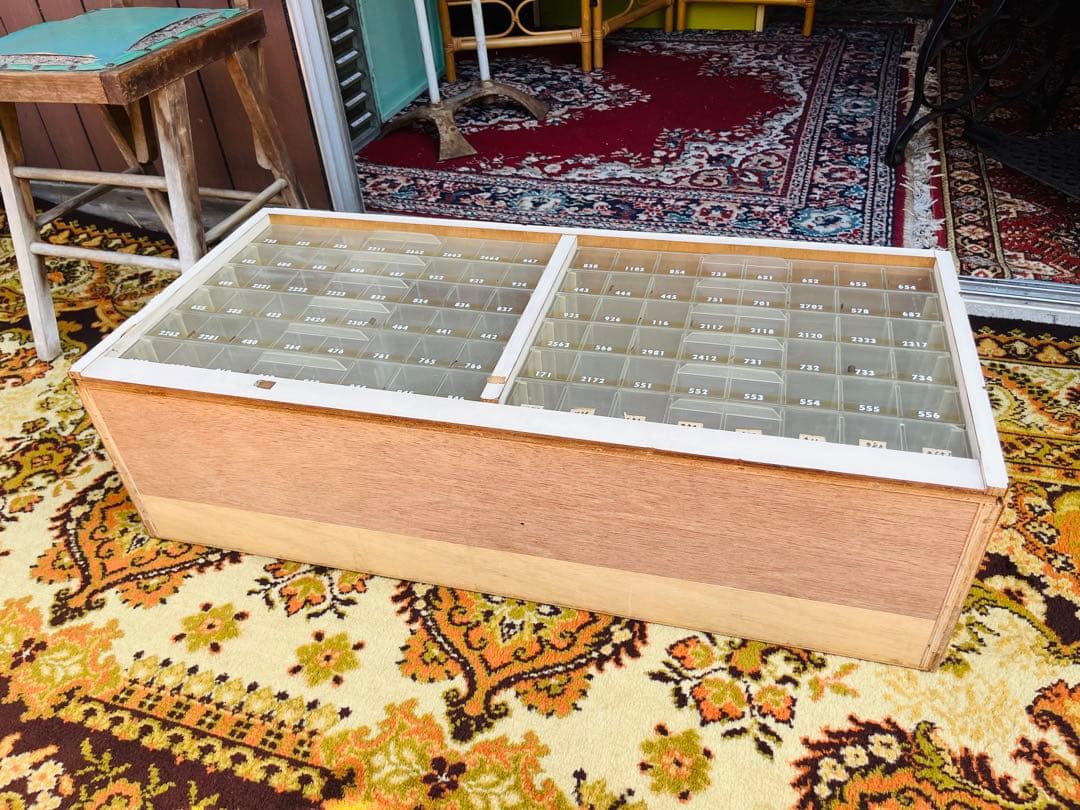 小引き出し 棚 昭和レトロ ミニキャビネット インテリア 当時物 アンティーク