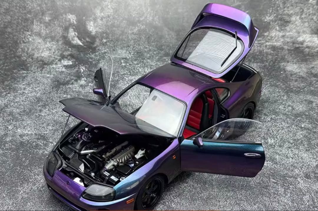 Toyota Supra A80WhelArt Purple 1:18 ミニカー