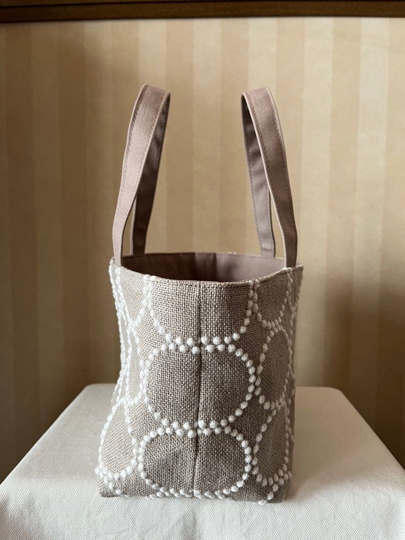 ハンドメイド　ランチトートバッグ　ミナペルホネン タンバリン