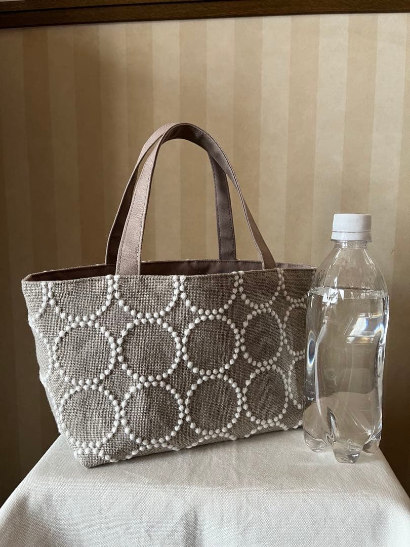 ハンドメイド　ランチトートバッグ　ミナペルホネン タンバリン