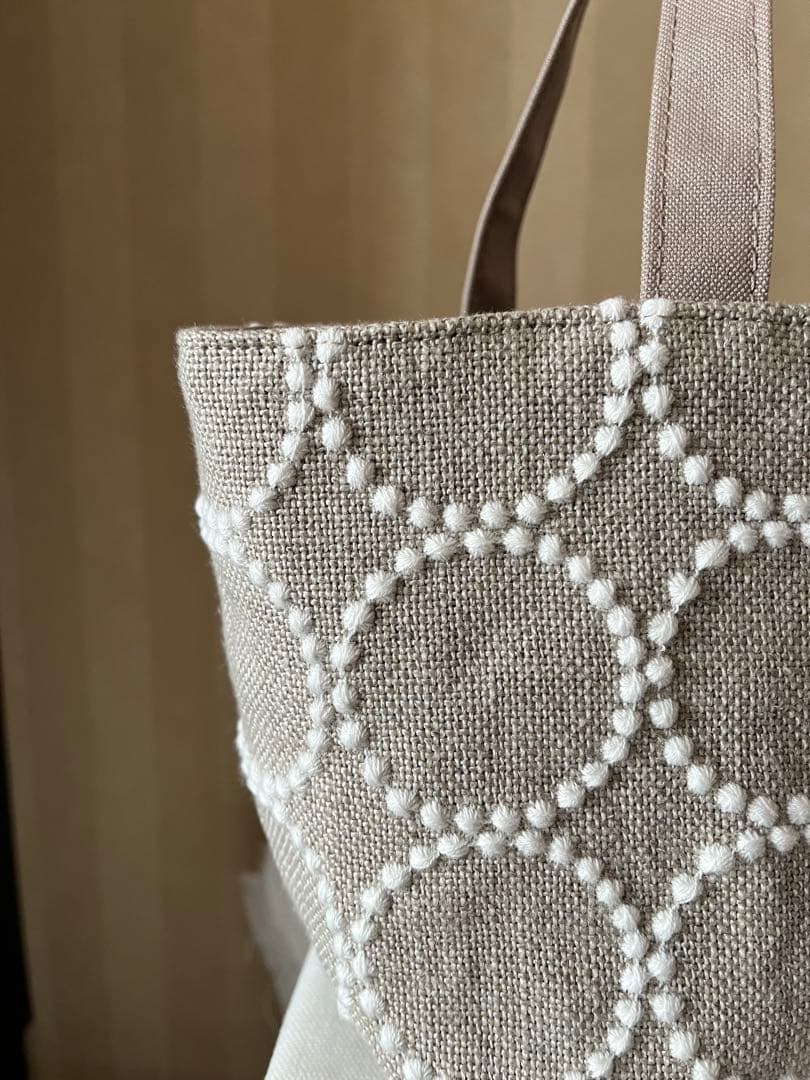 ハンドメイド　ランチトートバッグ　ミナペルホネン タンバリン