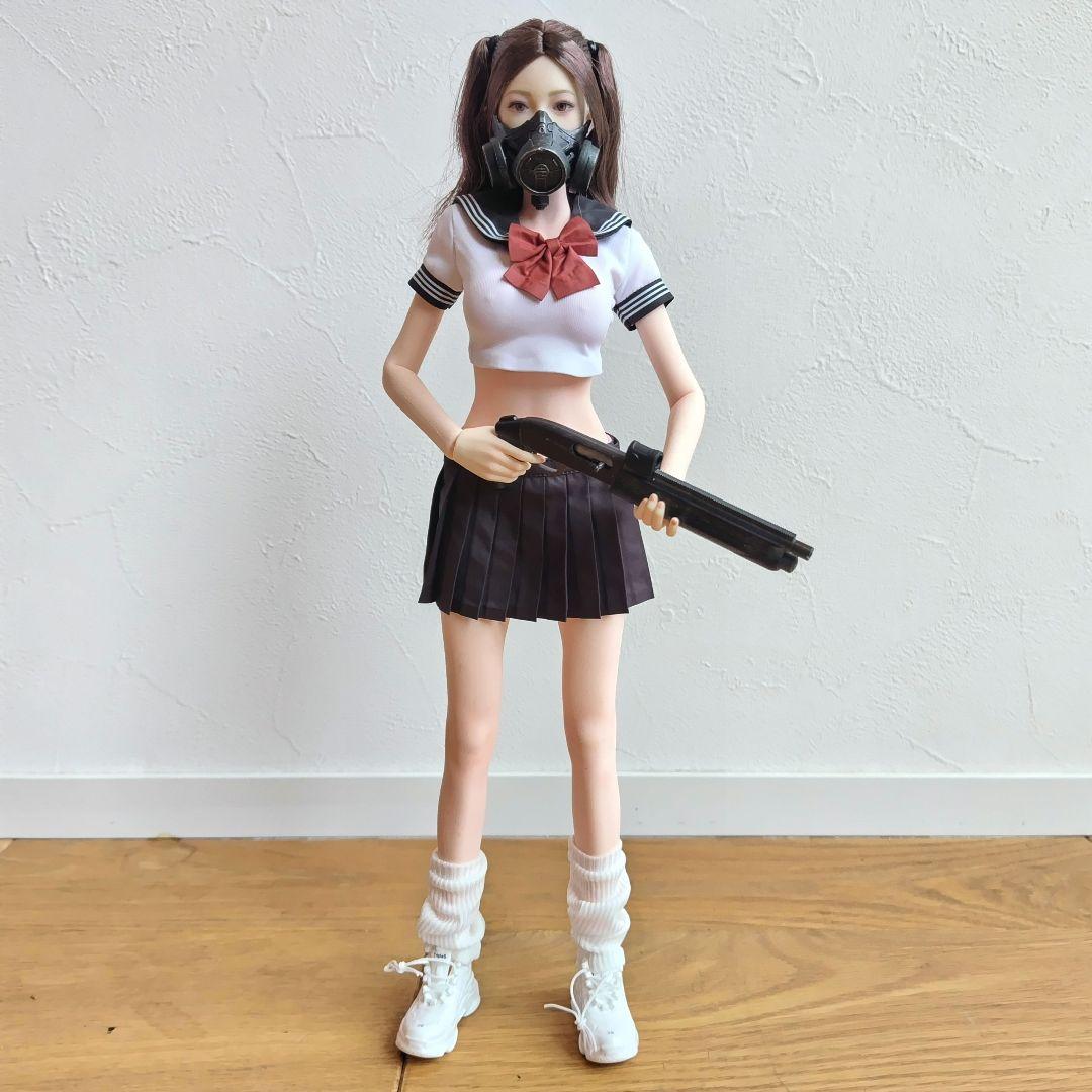 1/6 女性シームレスフィギュア 武装 女子高生 ミリタリー JK