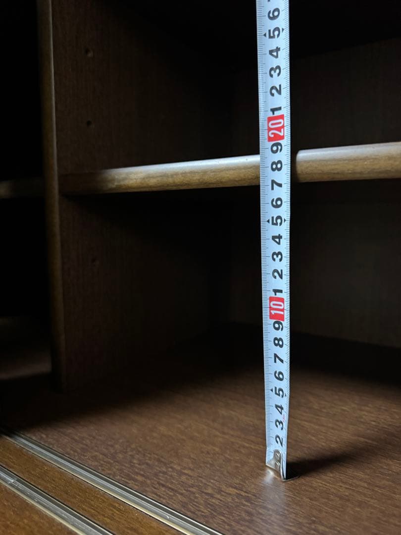 昭和レトロ 食器棚 本棚　上下分割可 木製キッチンボード 幅105cm