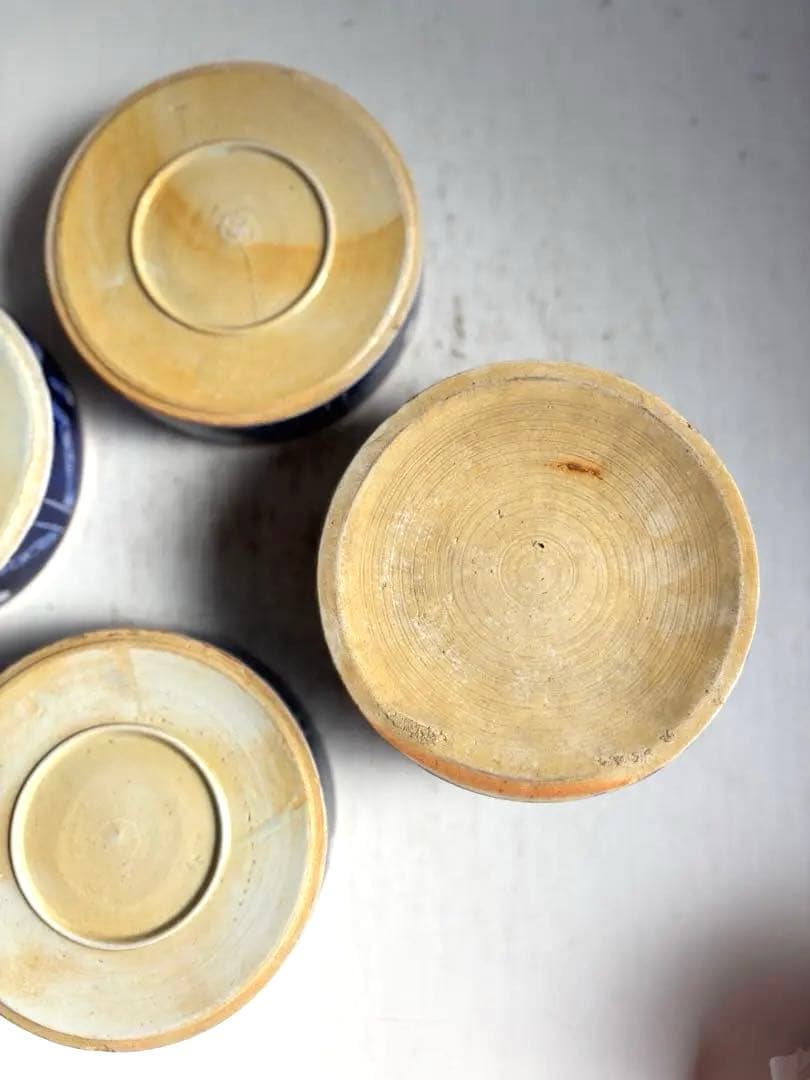 948 骨董 アンティーク 古伊万里 染付四段重 陶箱 重箱 菓子器 明治