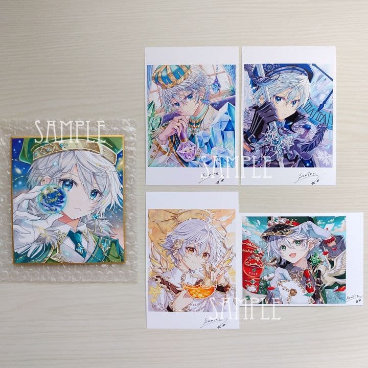 手描きイラスト 【Earth Academia】 オリジナル　ポスカ4枚　原画