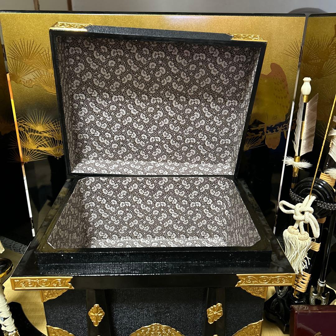 五月人形 秀月作 金色兜