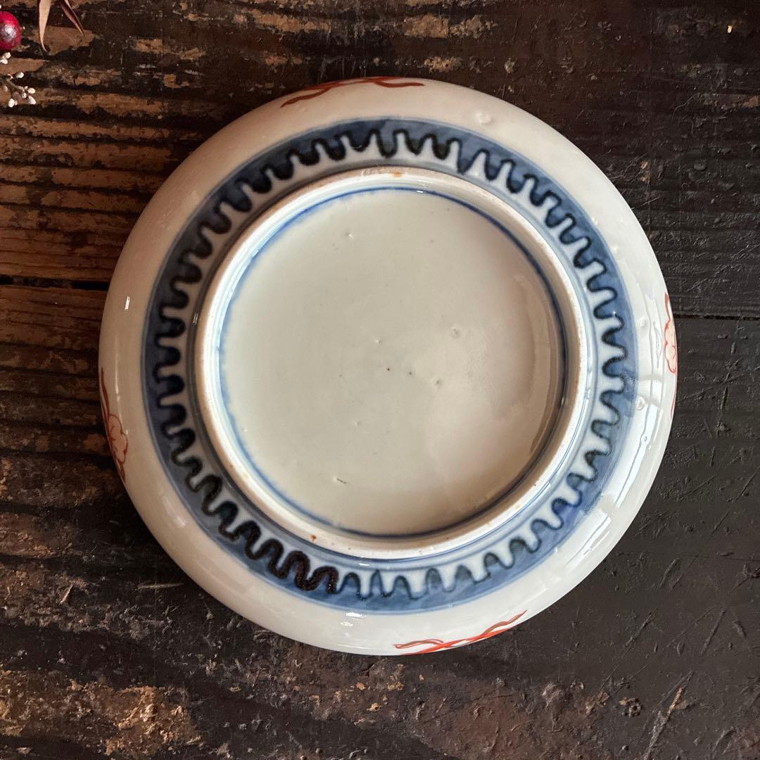 骨董　古伊万里　金彩色絵　面白図案　火鉢　猫　花見御簾　男女色掛け　風流２客限り