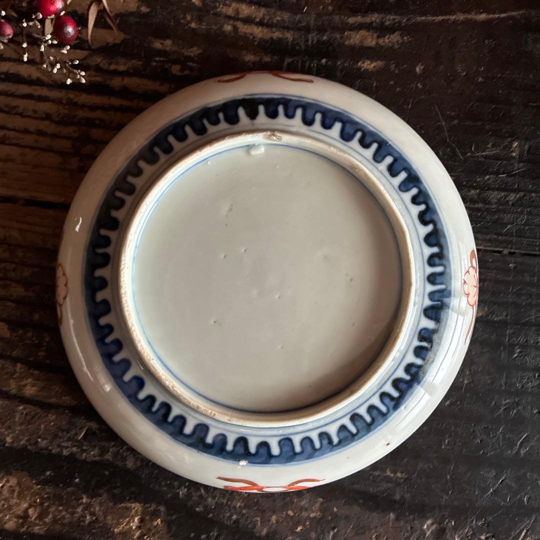 骨董　古伊万里　金彩色絵　面白図案　火鉢　猫　花見御簾　男女色掛け　風流２客限り