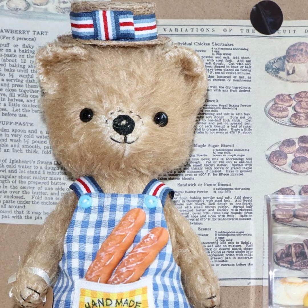 いつも笑っているくまさん アーティストベア テディベア 海外作家様 ハンドメイド