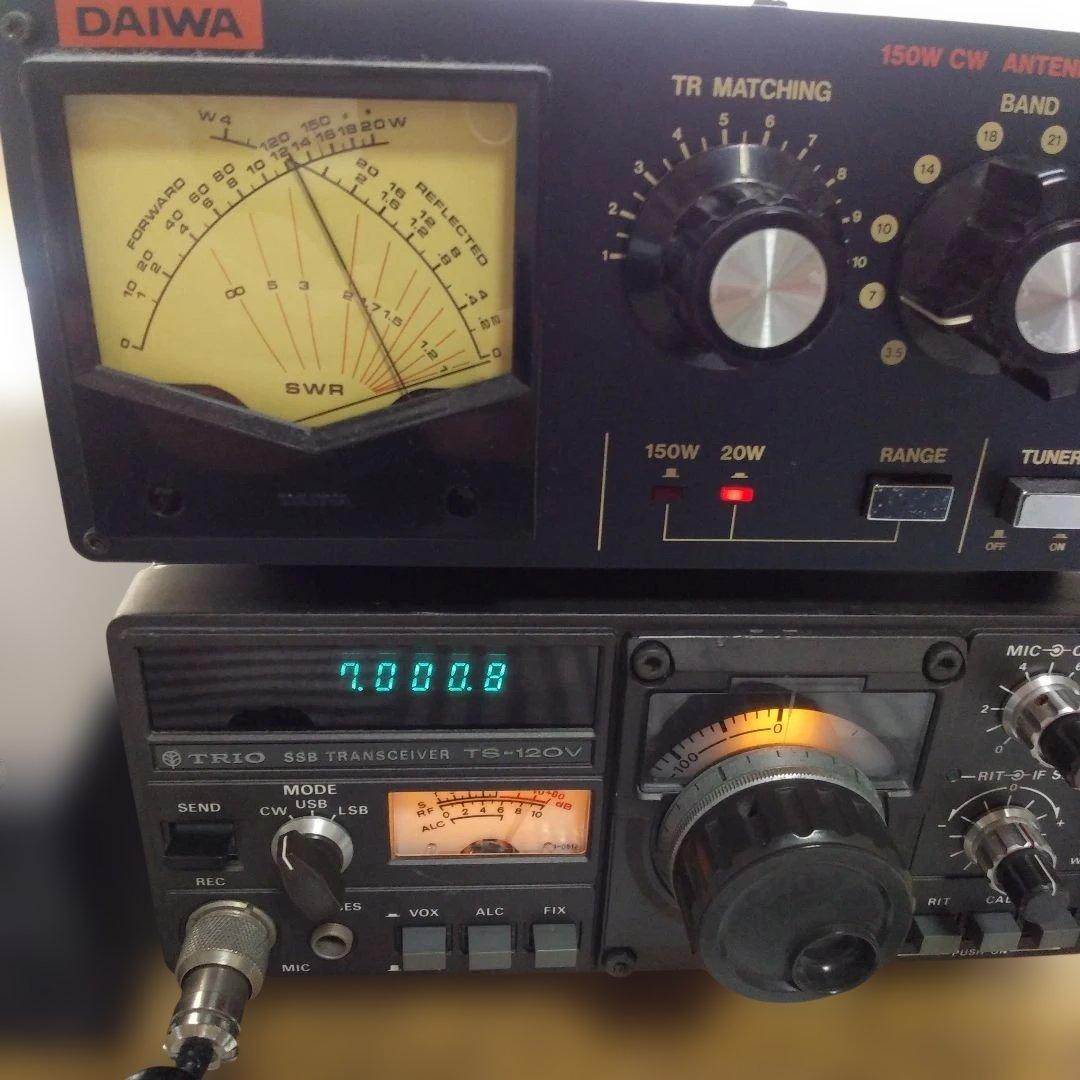 TRIO トリオ TS-120V HFトランシーバー マイク 取扱説明書 付き