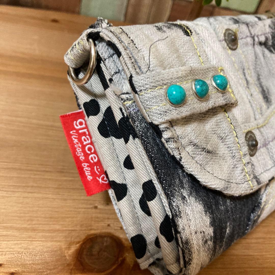 デニムリメイク 長財布‪❤︎︎