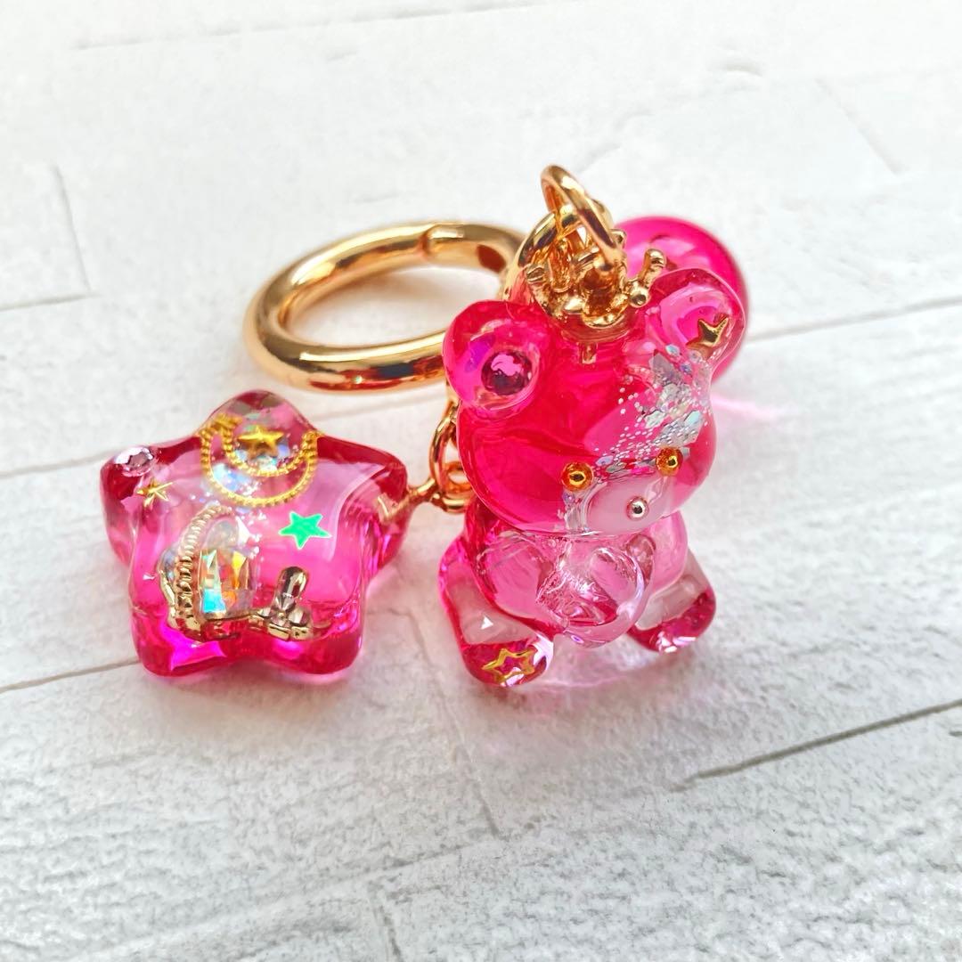 メロちゃんページ　名入れチーム、レジンキーホルダー4点