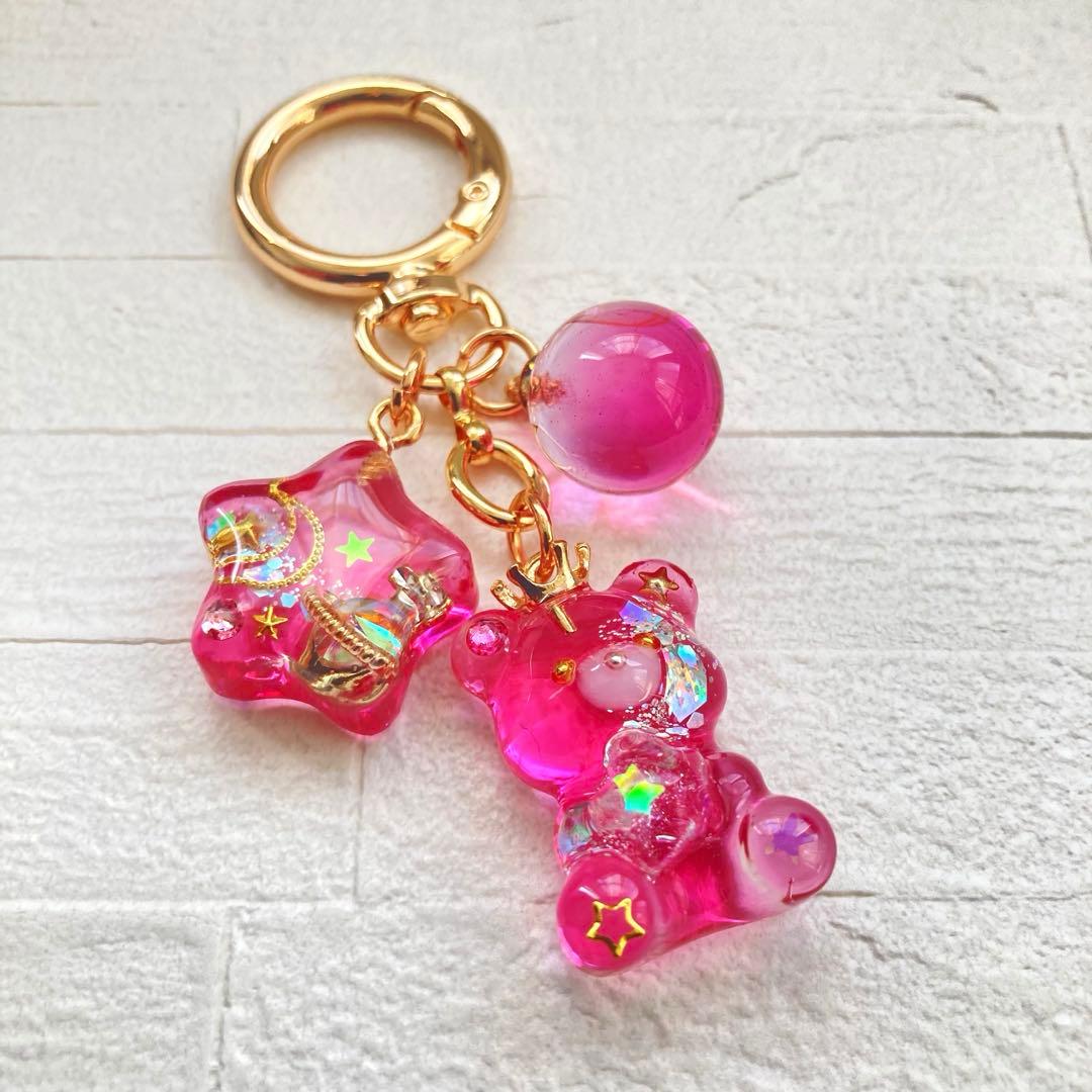 メロちゃんページ　名入れチーム、レジンキーホルダー4点