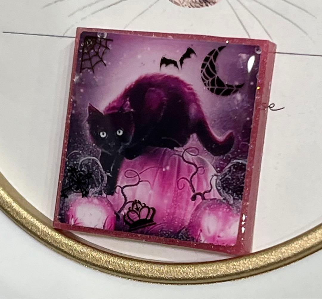 感謝価格(ㅅ´꒳` )ハロウィン黒猫ちゃん  レジンヘアゴム