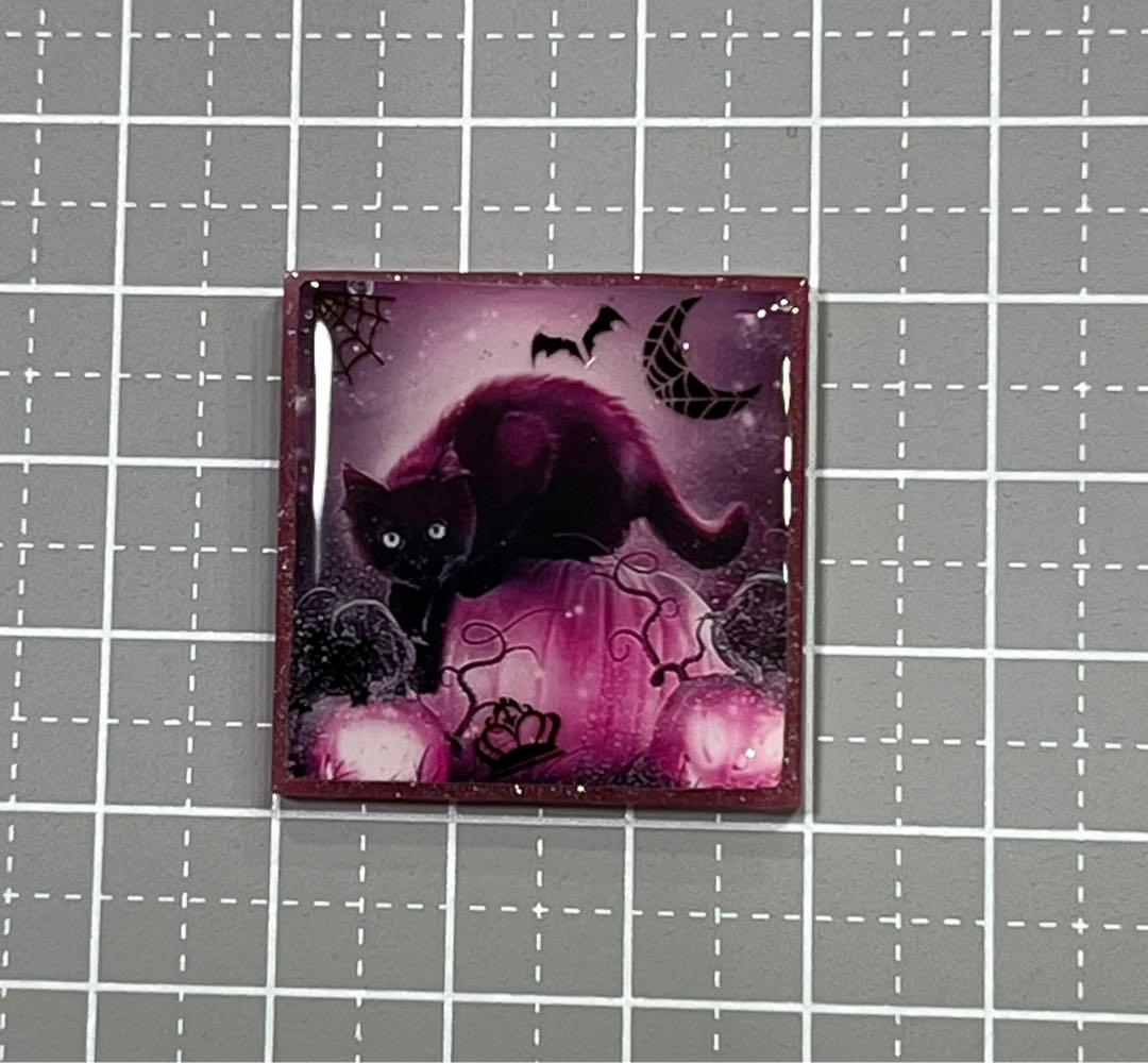 感謝価格(ㅅ´꒳` )ハロウィン黒猫ちゃん  レジンヘアゴム