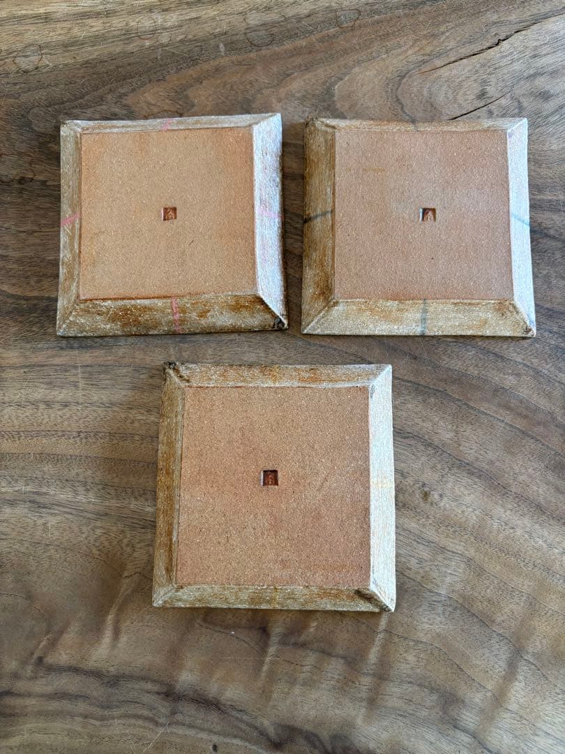 福島万希子　角皿　12cm 3枚セット