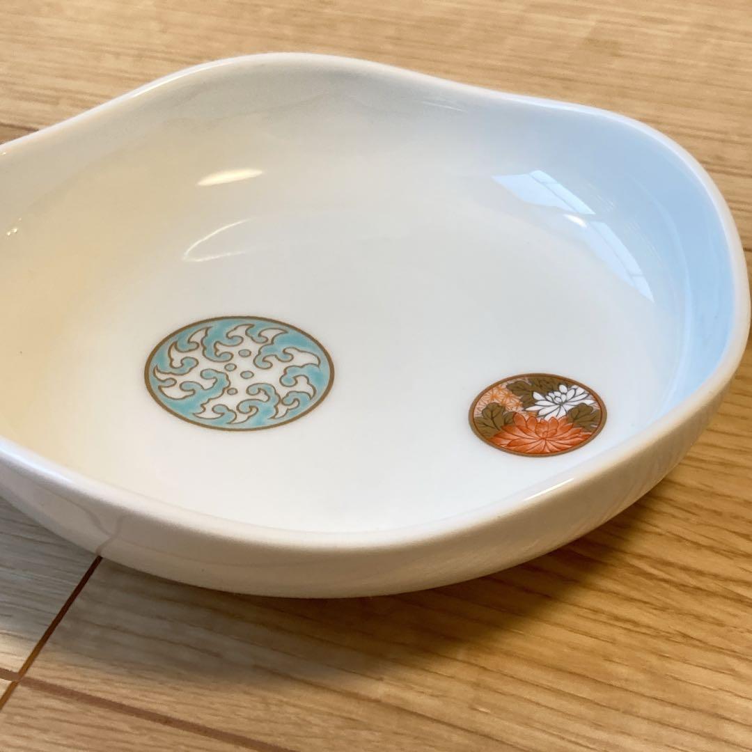 【新品未使用】　深川製磁　寿赤絵　取皿揃　絵がわり　5枚　銘々皿