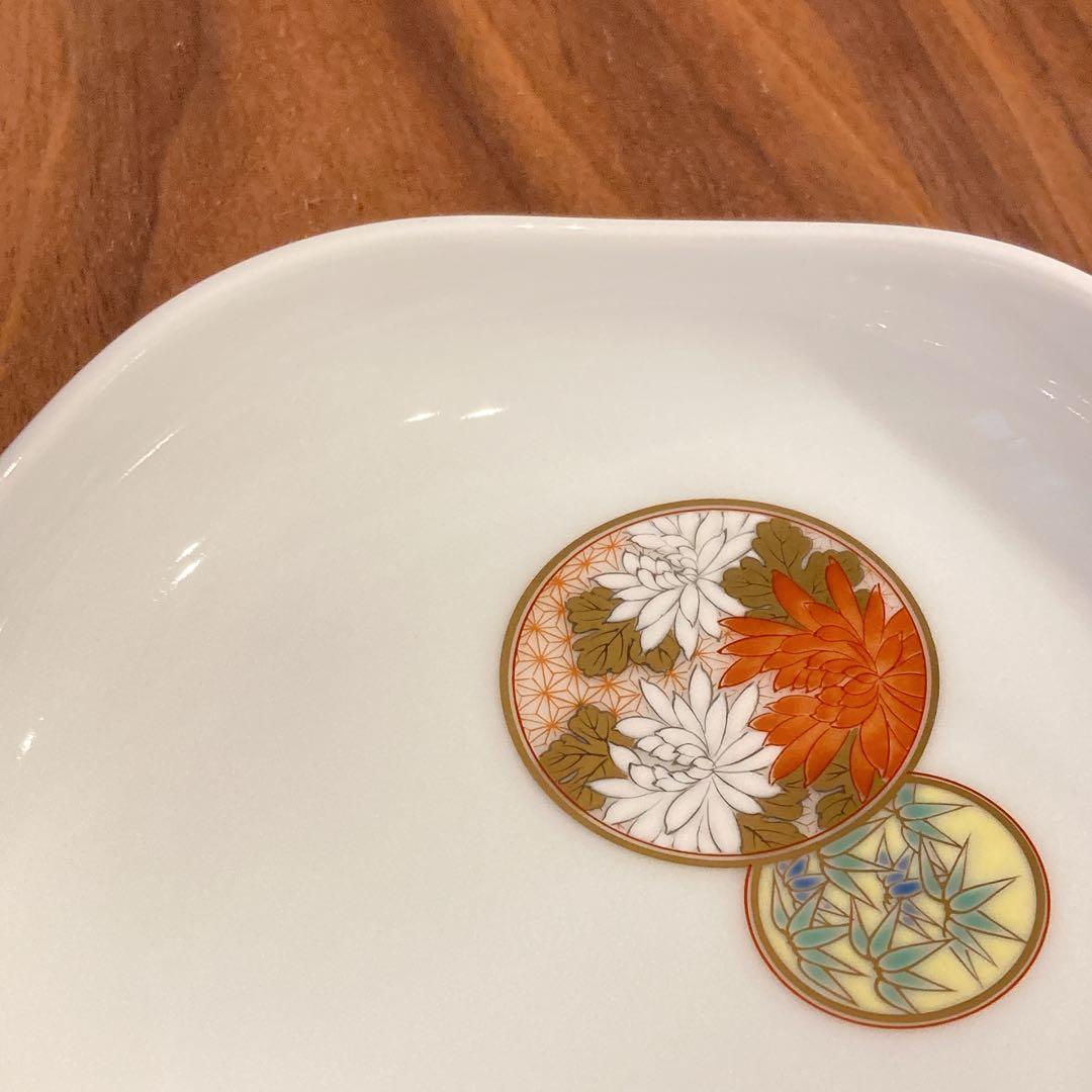 【新品未使用】　深川製磁　寿赤絵　取皿揃　絵がわり　5枚　銘々皿