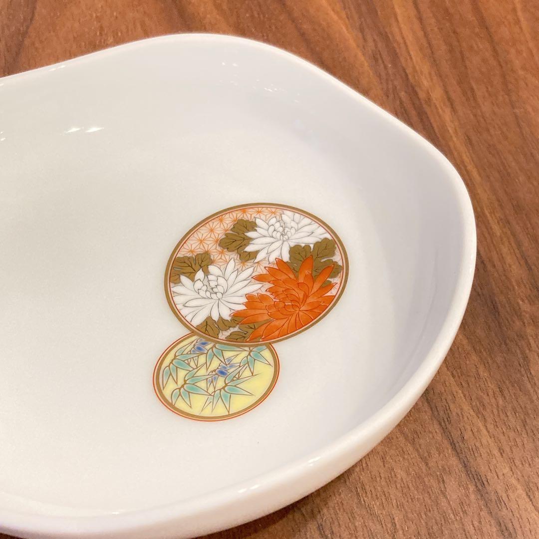 【新品未使用】　深川製磁　寿赤絵　取皿揃　絵がわり　5枚　銘々皿