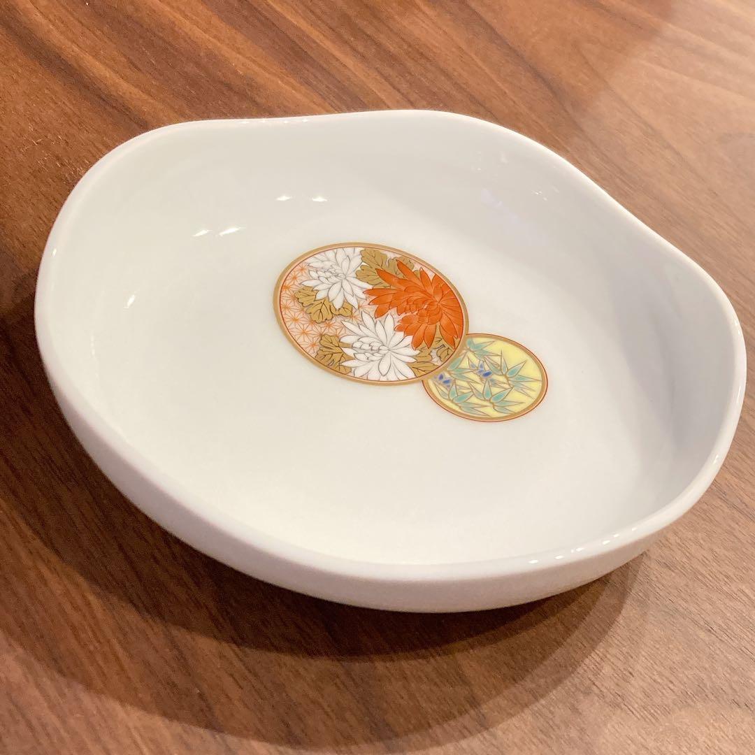 【新品未使用】　深川製磁　寿赤絵　取皿揃　絵がわり　5枚　銘々皿