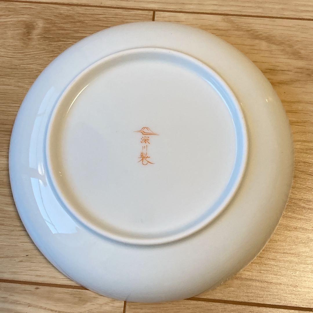 【新品未使用】　深川製磁　寿赤絵　取皿揃　絵がわり　5枚　銘々皿