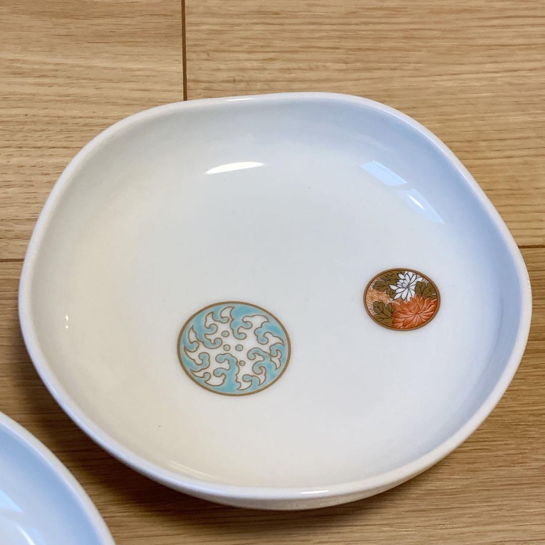 【新品未使用】　深川製磁　寿赤絵　取皿揃　絵がわり　5枚　銘々皿