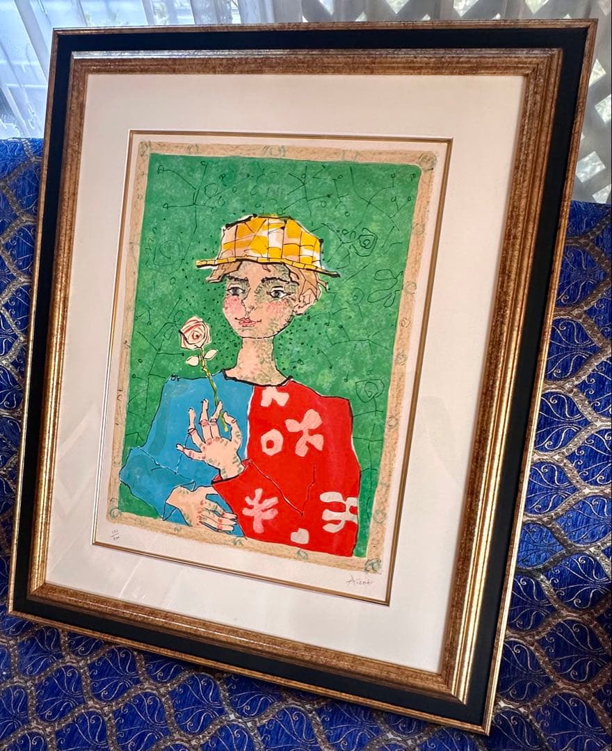 真作　アイズピリ[少年]リトグラフサイン有りエディション有り　作品良好