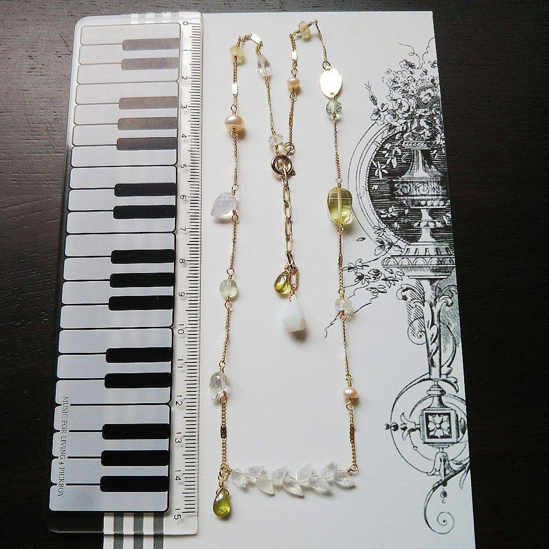 高品質 botanique 天然石 ネックレス 約47cm