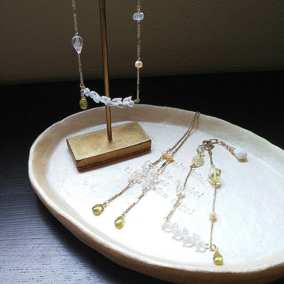 高品質 botanique 天然石 ネックレス 約47cm