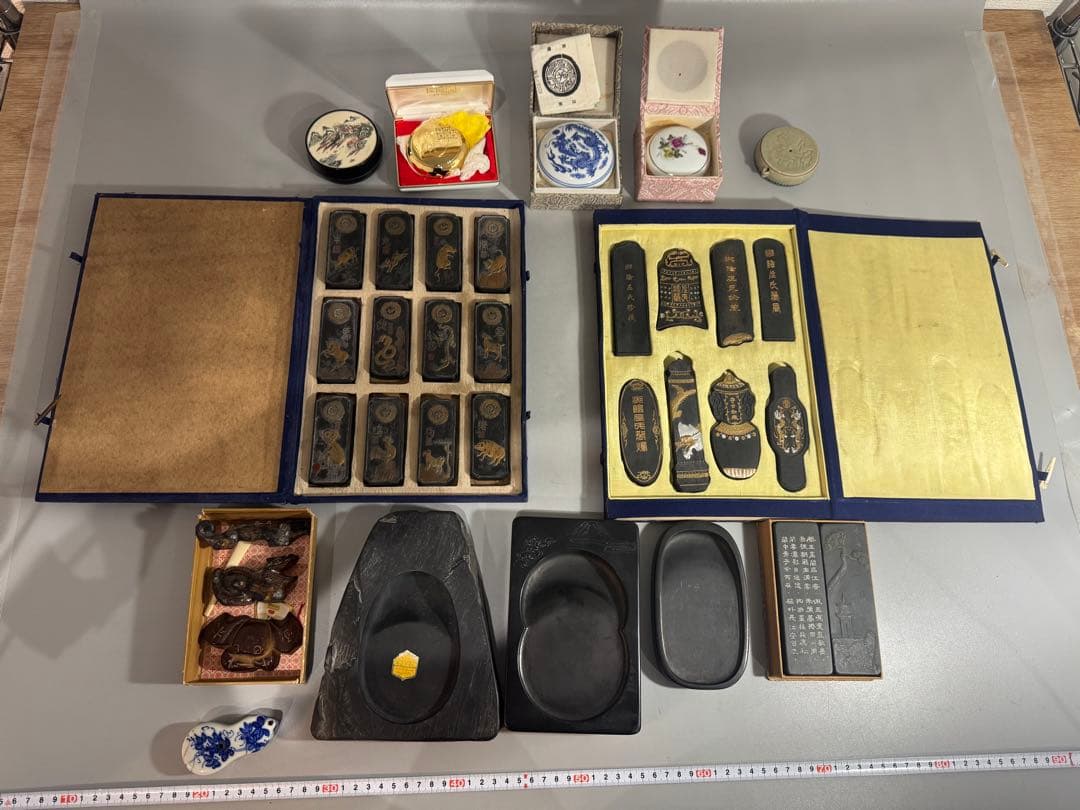 中国 文房四宝 墨 紙鎮 水滴 硯 まとめて DT818