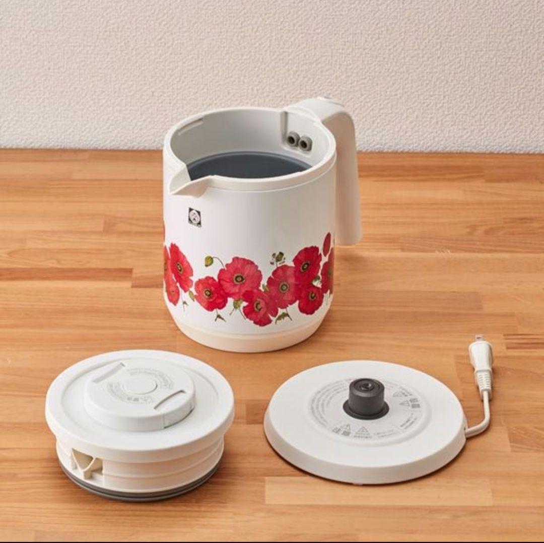 限定 電気ケトル レトロ ポピー 600ml PCK-T060WF 昭和レトロ