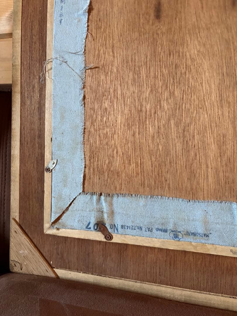 文化刺繍画 あ山と川の風景 アルプス山脈　　 約85×53