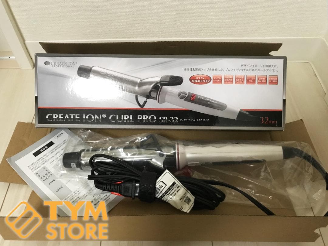 新品 未使用品 クレイツ ヘアアイロン イオンカール プロ 32mm SR-32