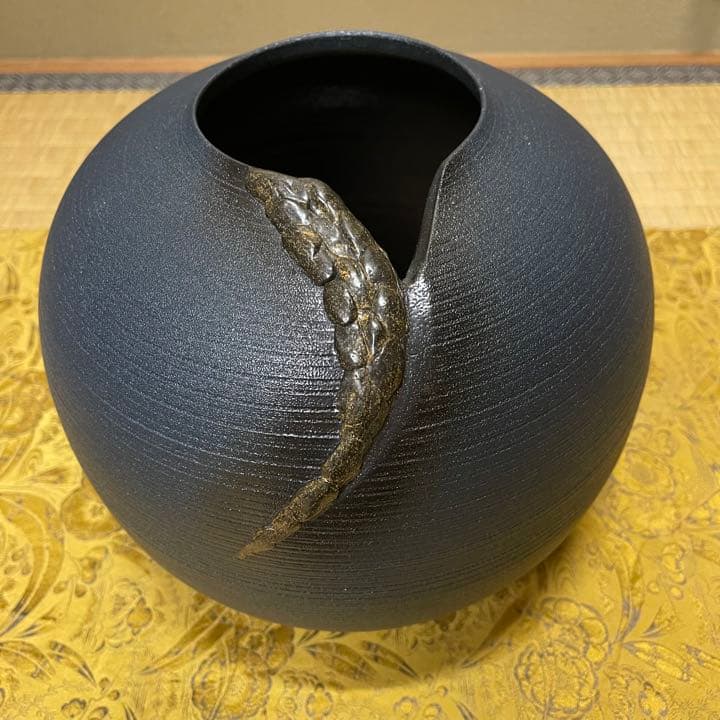花器 花瓶 信楽焼 陶芸品 壺 華道 未使用品