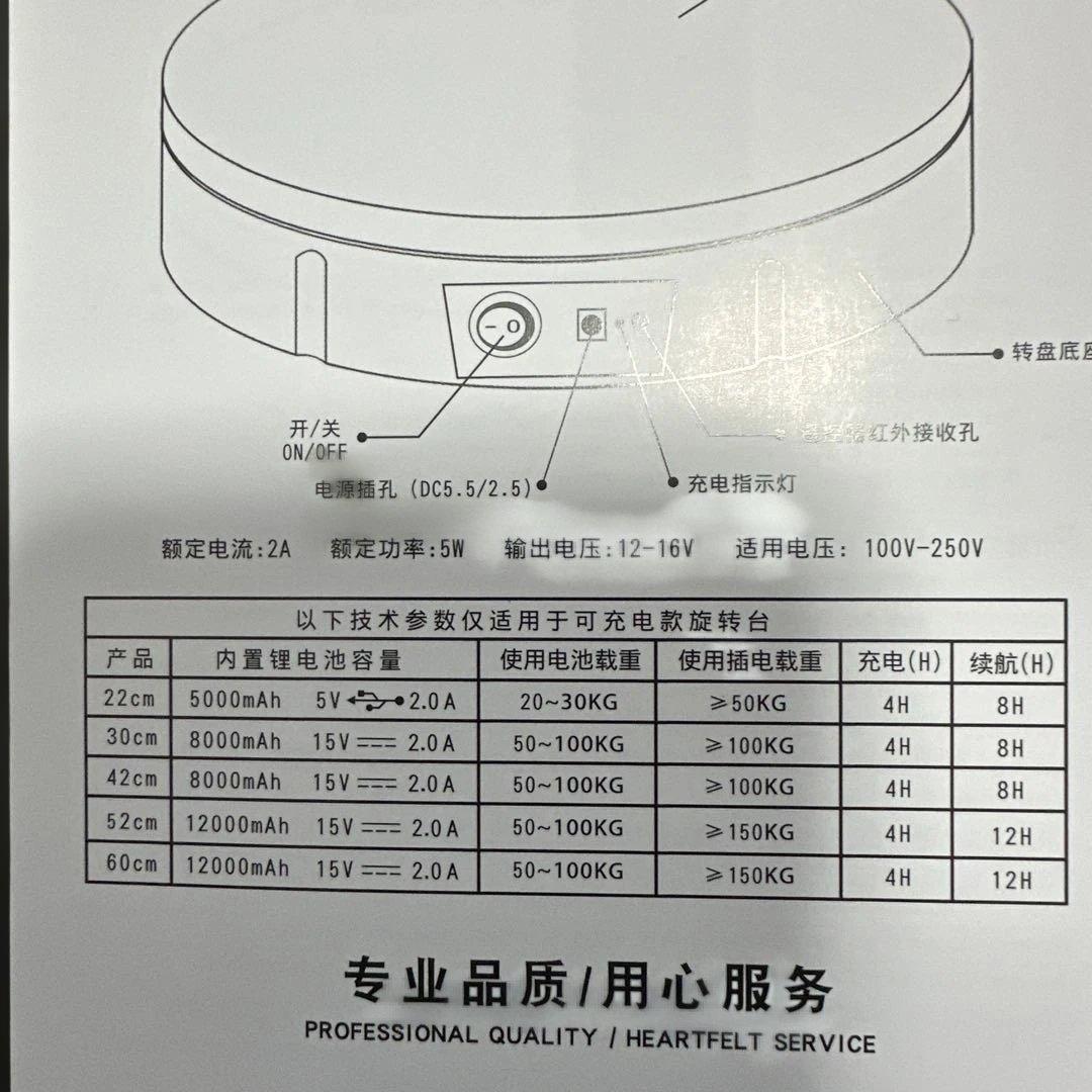 42cm 3Dレーザスキャナー用回転台