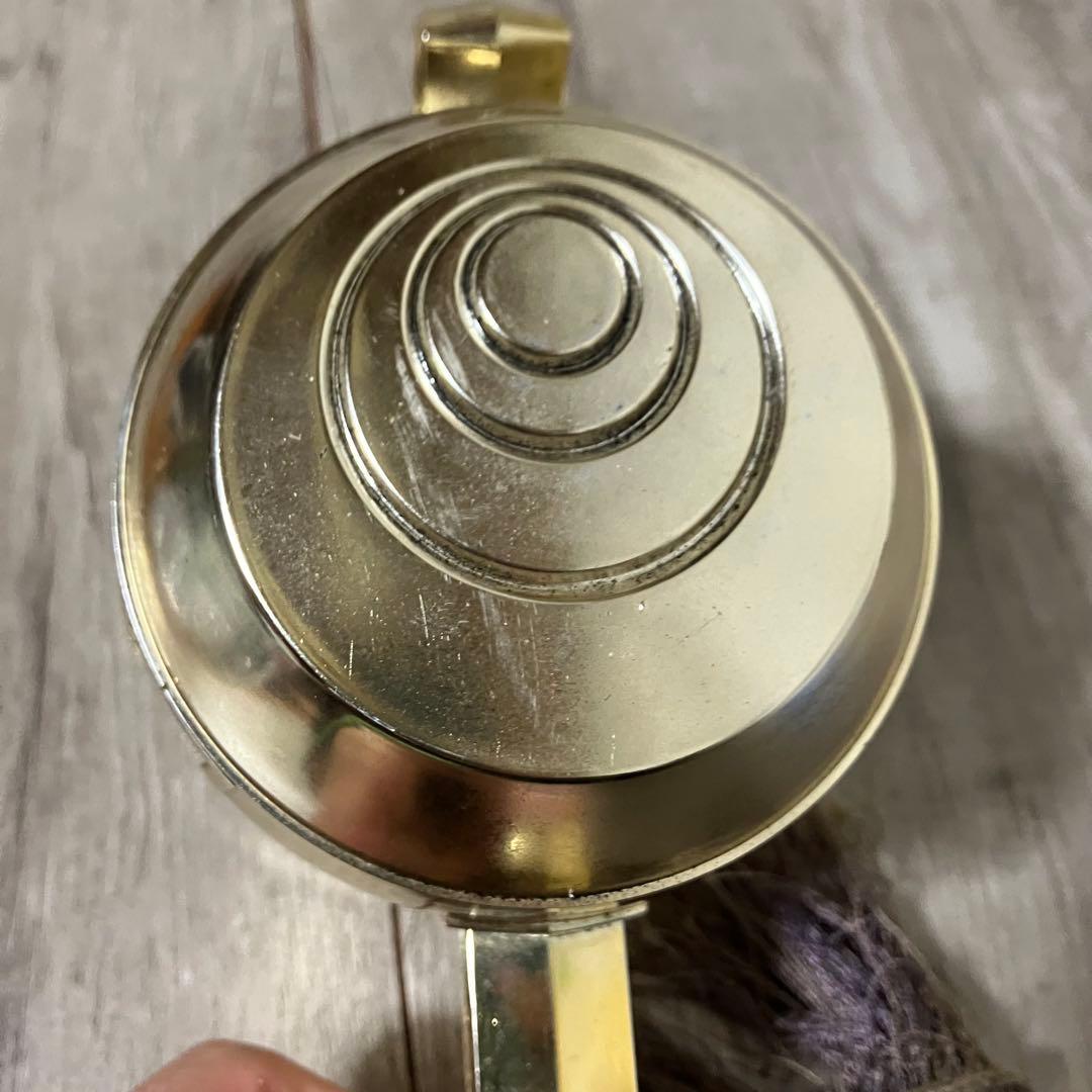 3F 【縁起物】打ち出の小槌 置物 金色 七福神（大黒天・恵比寿）彫刻タッセル付