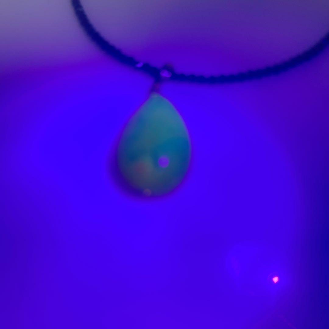 琥珀虫入りペンダントブラックスピネルネックレスNO25-2406