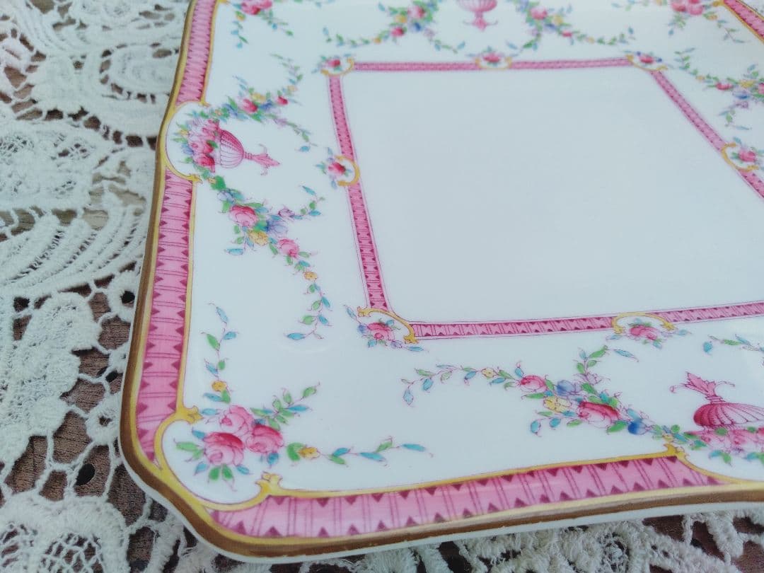 ロイヤルウースター　Rosemary Pink　ケーキプレート23㎝