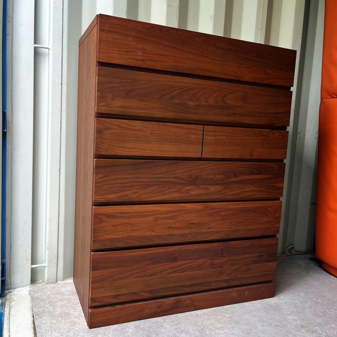 取付無料！大川家具 高野木工 レッチェ 北欧風天然木W105ハイチェスト✨