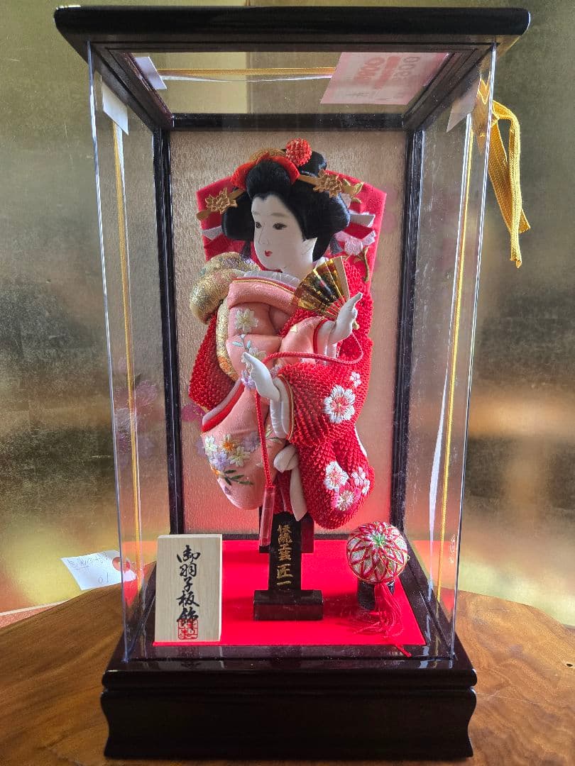 【展示品限り】正月飾り　羽子板　ケース飾り　※閉店セール　H23