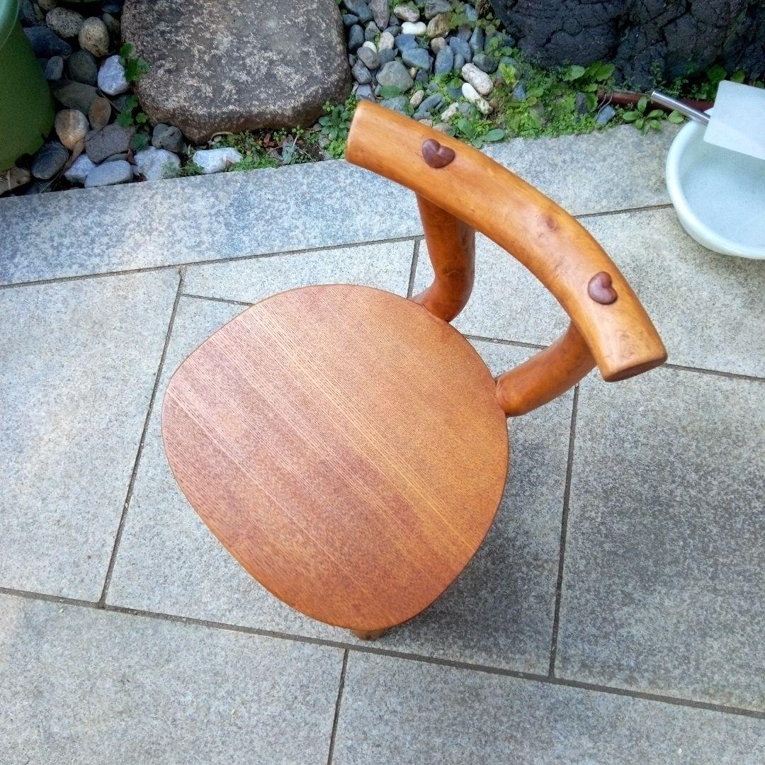 自然木の椅子　家具　ハンドメイド　木の温もり　手作り　椅子　天然木　自然木　レア