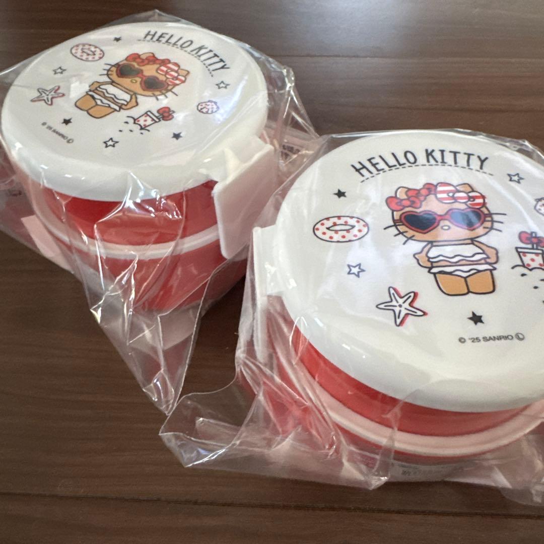 日焼けキティ2段ランチボックス