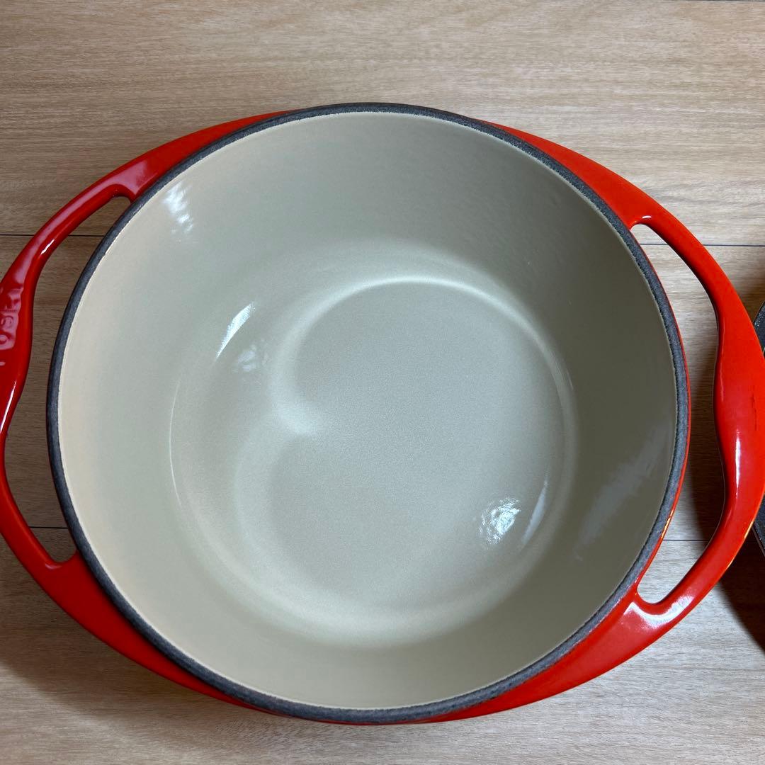 ルクルーゼ　センセーション　ココット　22cm チェリーレッド 両手鍋 鍋