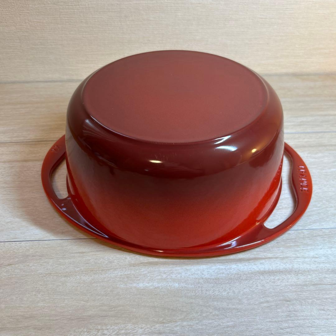 ルクルーゼ　センセーション　ココット　22cm チェリーレッド 両手鍋 鍋