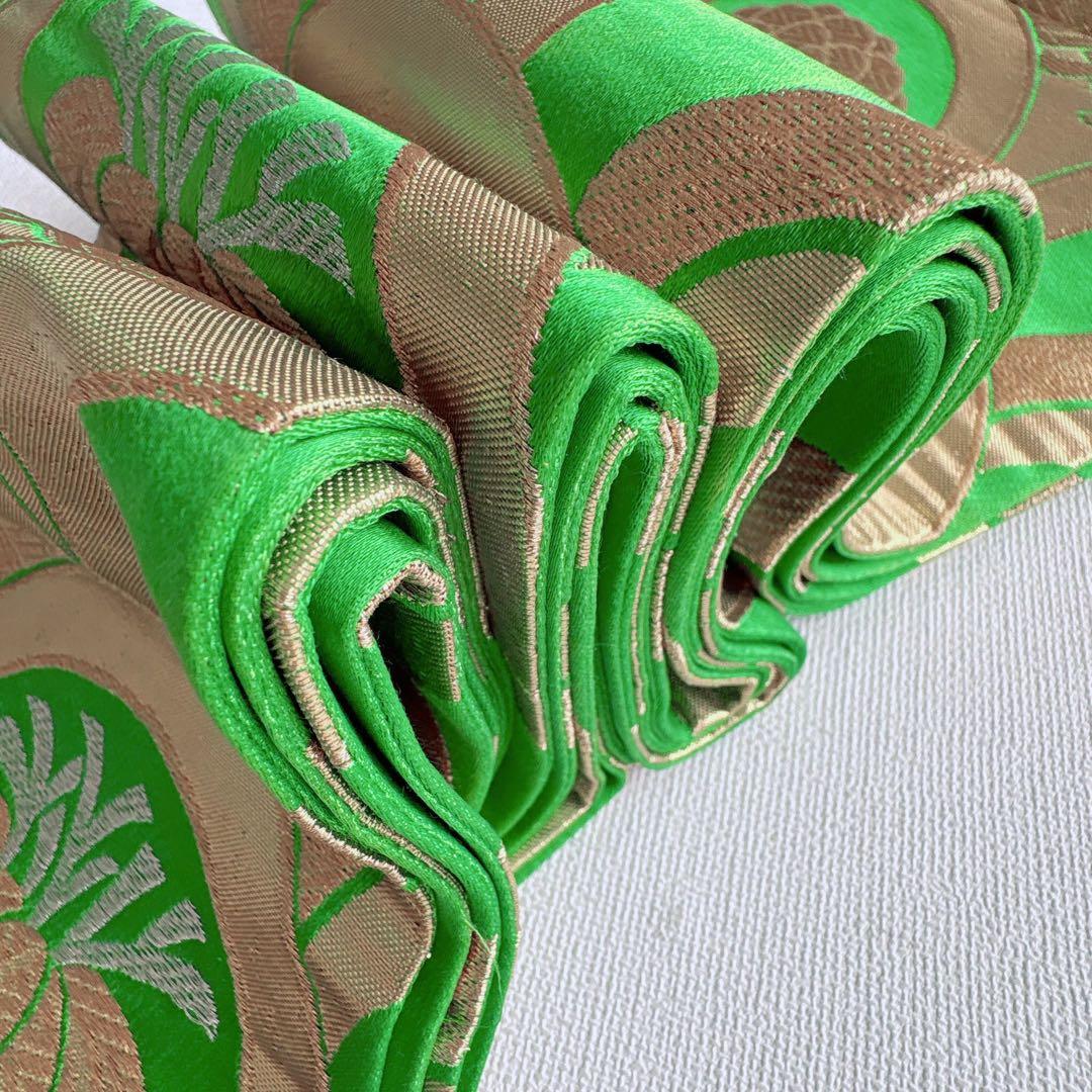 七五三　7歳女児　セット　きもの　赤　扇藤　帯　緑地　簡単半襟　7283