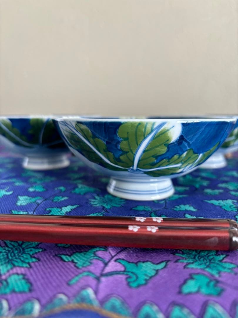 【伊万里焼】蕪絵お茶碗　3客セット 文三窯