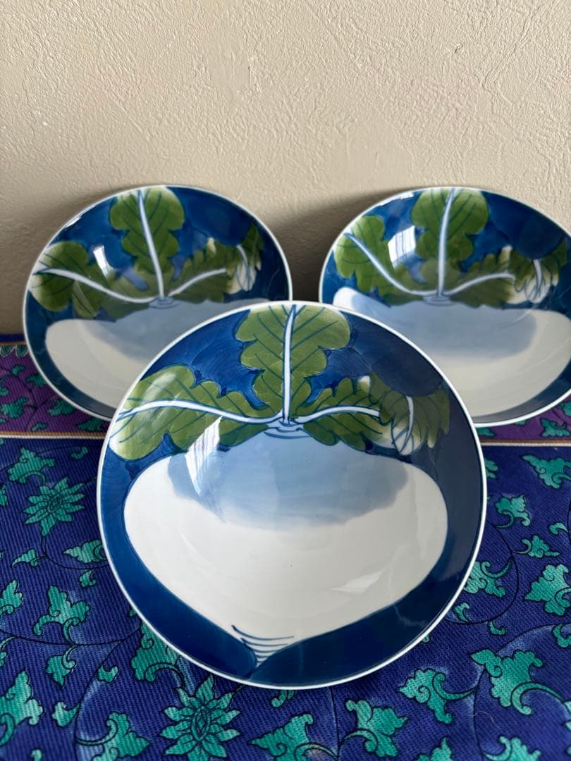 【伊万里焼】蕪絵お茶碗　3客セット 文三窯